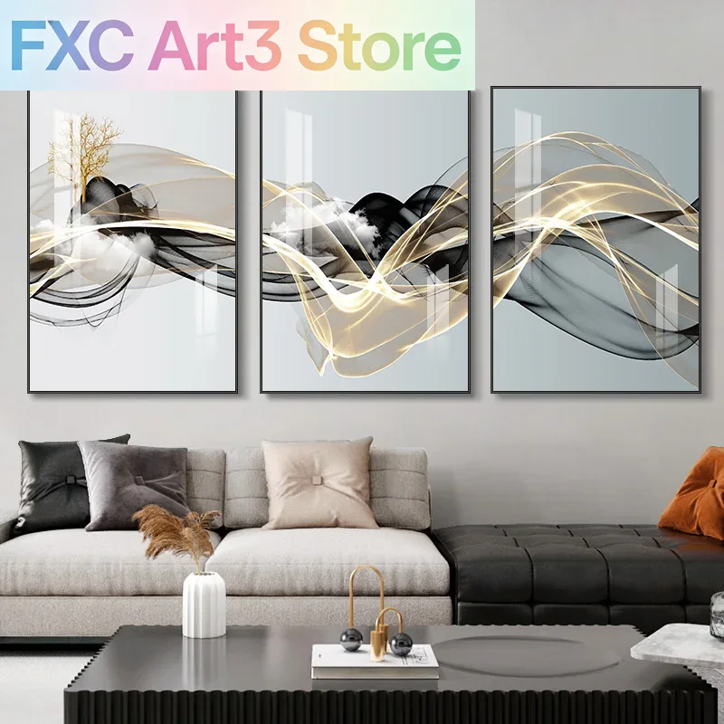 3pcs/Set frameless 3 Nordic Lu - огляд і ціна Abstract Canvas Set
