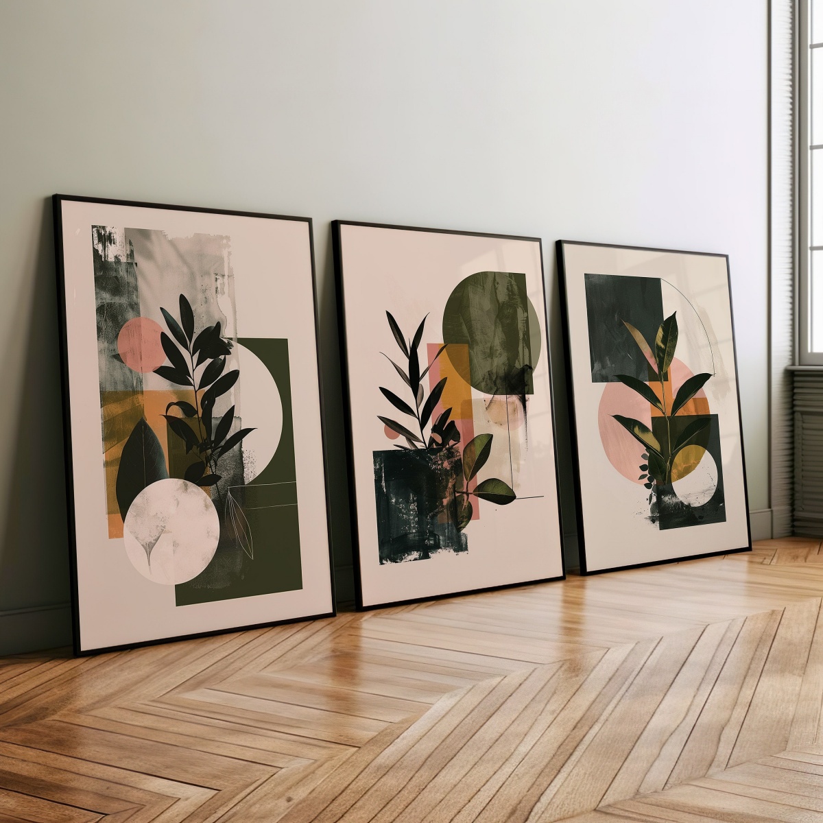 3pcs/set Boho Geometric Abstra - огляд і ціна Abstract Canvas Set