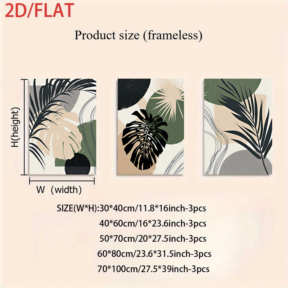 Multiple sizes 3pc frameless C - огляд і ціна Abstract Canvas Set