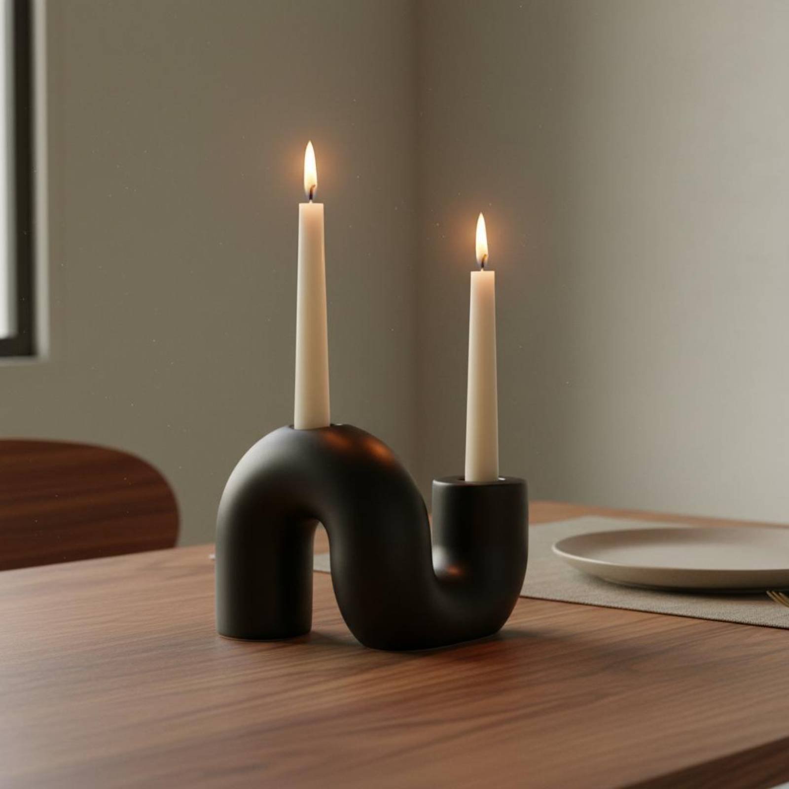 Wavy Ceramic Candle Holder Min - огляд і ціна Candle Holder Decor
