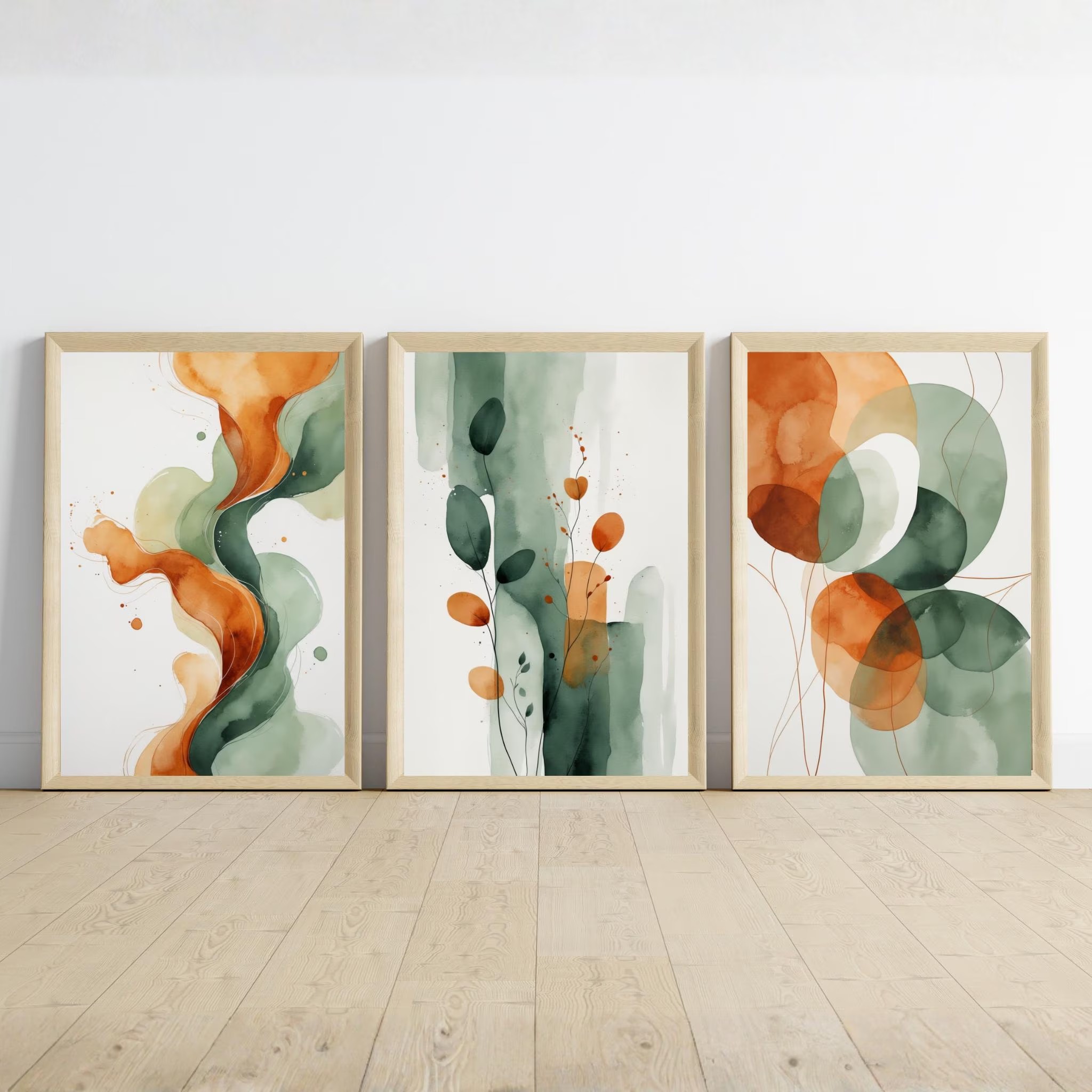 1pc frameless Set of Three Abs - огляд і ціна Abstract Canvas Set