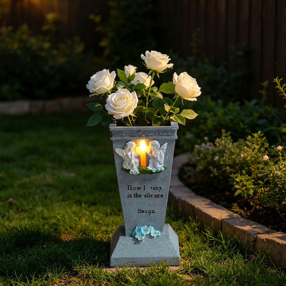 Resin Solar Cross Cemetery Vas - огляд і ціна Vase Decor