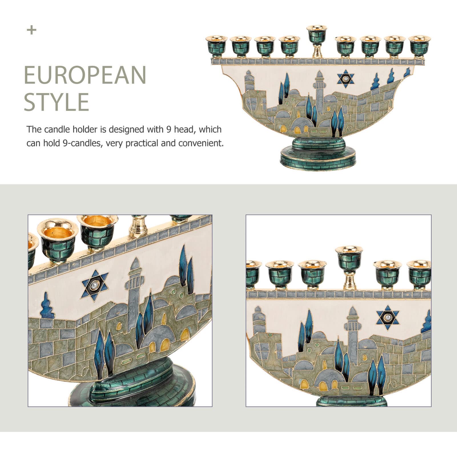 Jerusalem Menorah Hanukkah Can - огляд і ціна Candle Holder Decor
