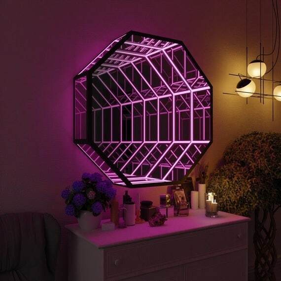 Octagon 3D Infinity Mirror Lig - огляд і ціна Decorative Mirror